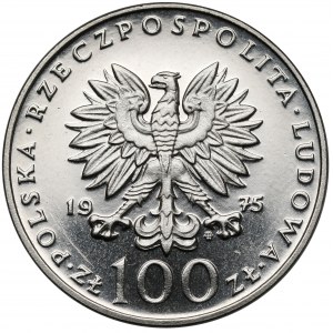 Próba NIKIEL 100 złotych 1975 Paderewski - w prawo