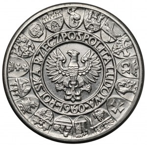 Próba NIKIEL 100 złotych 1960 Mieszko... postacie - bez deseniu
