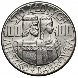 Próba NIKIEL 100 złotych 1960 Mieszko... półpostacie