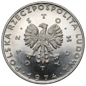 Próba NIKIEL 100 złotych 1974 Skłodowska-Curie - mały orzeł