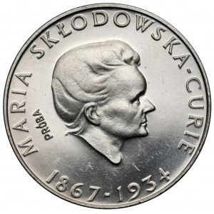 Próba NIKIEL 100 złotych 1974 Skłodowska-Curie - w prawo