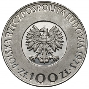 Próba NIKIEL 100 złotych 1973 Mikołaj Kopernik - długie włosy