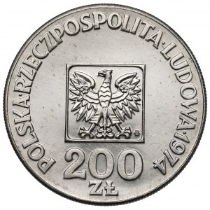 Próba NIKIEL 200 złotych 1974 XXX lat PRL