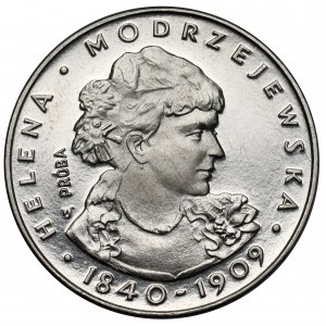 Próba NIKIEL 100 złotych 1975 Modrzejewska - mała głowa