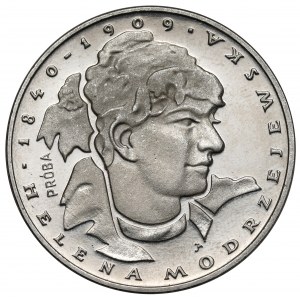 Próba NIKIEL 100 złotych 1975 Modrzejewska - duża głowa