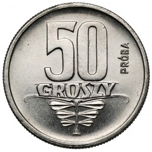 Próba NIKIEL 50 groszy 1958 - wstęga