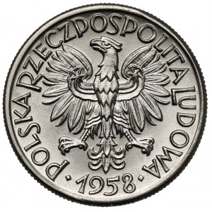 Próba NIKIEL 50 groszy 1958 - wstęga
