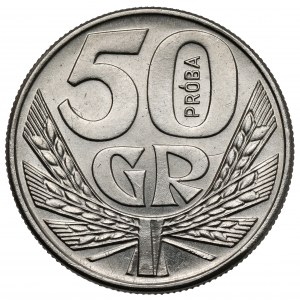 Próba NIKIEL 50 groszy 1958 - wieniec