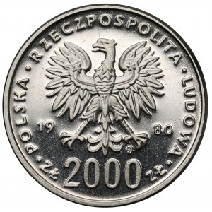 Próba NIKIEL 2.000 złotych 1980 Lake Placid - Skoki
