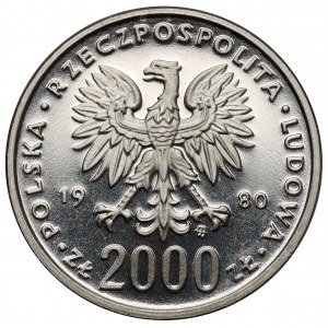 Próba NIKIEL 2.000 złotych 1980 Bolesław Chrobry