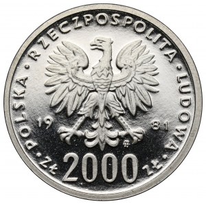 Próba NIKIEL 2.000 złotych 1981 Bolesław II Śmiały