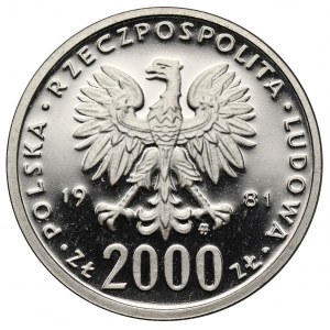 Próba NIKIEL 2.000 złotych 1981 Władysław I Herman