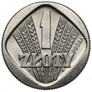Próba NIKIEL 1 złoty 1958 - kłosy