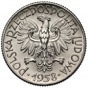 Próba NIKIEL 1 złoty 1958 - kłosy