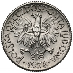 Próba NIKIEL 1 złoty 1958 - gołębie