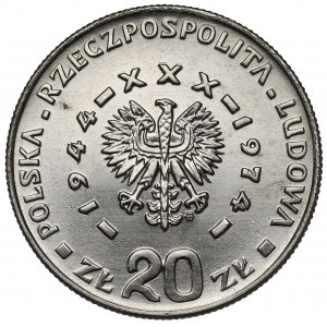 Próba NIKIEL 20 złotych 1974 Hutnik, Rolnik...