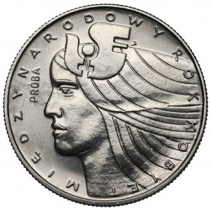 Próba NIKIEL 20 złotych 1975 Rok Kobiet - głowa
