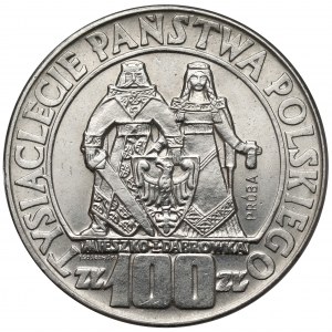 Próba NIKIEL 100 złotych 1966 Mieszko i Dąbrówka - postacie