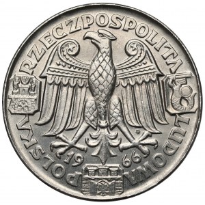 Próba NIKIEL 100 złotych 1966 Mieszko i Dąbrówka - głowy