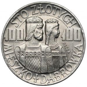 Próba NIKIEL 100 złotych 1966 Mieszko i Dąbrówka - półpostacie
