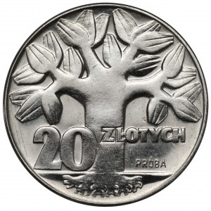 Próba NIKIEL 20 złotych 1964 Drzewo