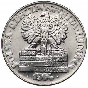Próba NIKIEL 20 złotych 1964 Nowa Huta, Płock, Turoszów