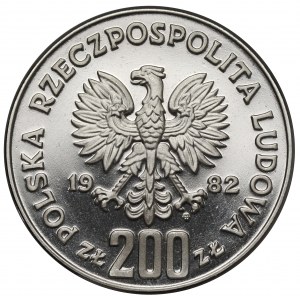 Próba NIKIEL 200 złotych 1982 XII MŚ w piłce nożnej - Hiszpania