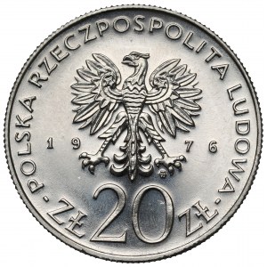 Próba NIKIEL 20 złotych 1976 XXX lat ustaw budżetowych PRL