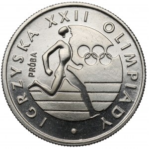 Próba NIKIEL 20 złotych 1980 XXII Olimpiada - biegacz