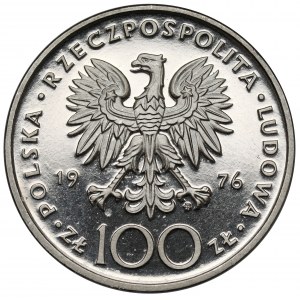 Próba NIKIEL 100 złotych 1976 Tadeusz Kościuszko - w prawo
