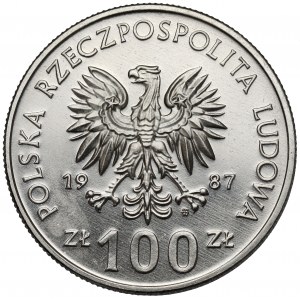 Próba NIKIEL 100 złotych 1987 Kazimierz III Wielki