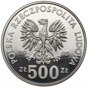 Próba NIKIEL 500 złotych 1985 Wiewiórka