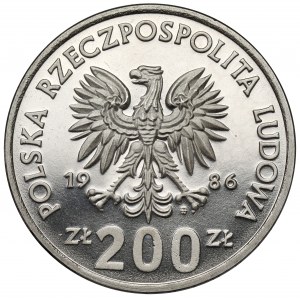 Próba NIKIEL 200 złotych 1986 Władysław I Łokietek
