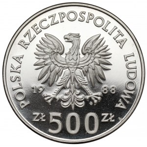 Próba NIKIEL 500 złotych 1988 Jadwiga