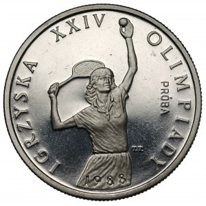 Próba NIKIEL 200 złotych 1987 Igrzyska XXIV Olimpiady - Tenisistka
