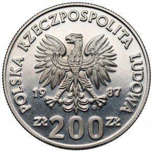 Próba NIKIEL 200 złotych 1987 Igrzyska XXIV Olimpiady - Tenisistka
