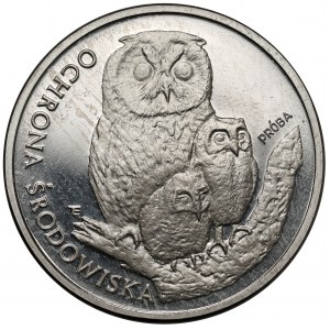 Próba NIKIEL 500 złotych 1986 Sowy