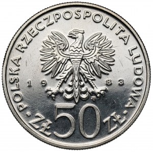 Próba NIKIEL 50 złotych 1983 Łukasiewicz