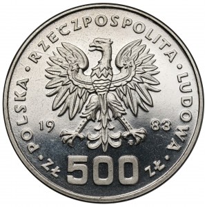 Próba NIKIEL 500 złotych 1983 Sarajewo