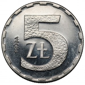 Próba NIKIEL 5 złotych 1989