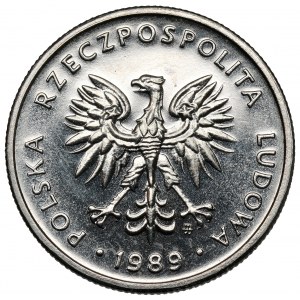 Próba NIKIEL 5 złotych 1989