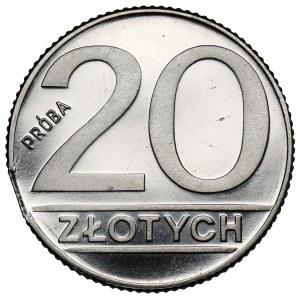 Próba NIKIEL 20 złotych 1989 - DESTRUKT