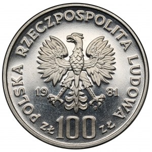 Próba NIKIEL 100 złotych 1981 Koń