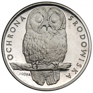 Próba NIKIEL 200 złotych 1986 Sowa