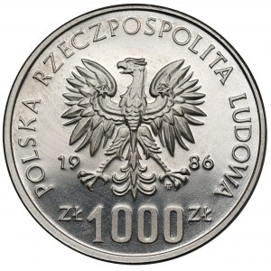 Próba NIKIEL 200 złotych 1986 Sowa