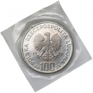 Próba NIKIEL 100 złotych 1979 Kozica na skale - zgrzewka