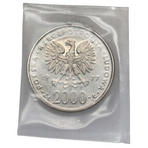 Próba NIKIEL 2.000 złotych 1977 Chopin - zgrzewka
