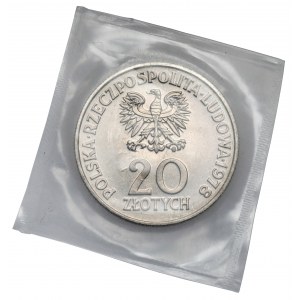 Próba NIKIEL 20 złotych 1978 Interkosmos - zgrzewka