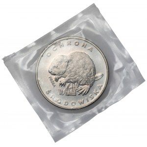 Próba NIKIEL 100 złotych 1978 Bóbr na trawie - zgrzewka