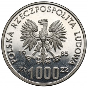 Próba NIKIEL 1.000 złotych 1985 Przemysław II